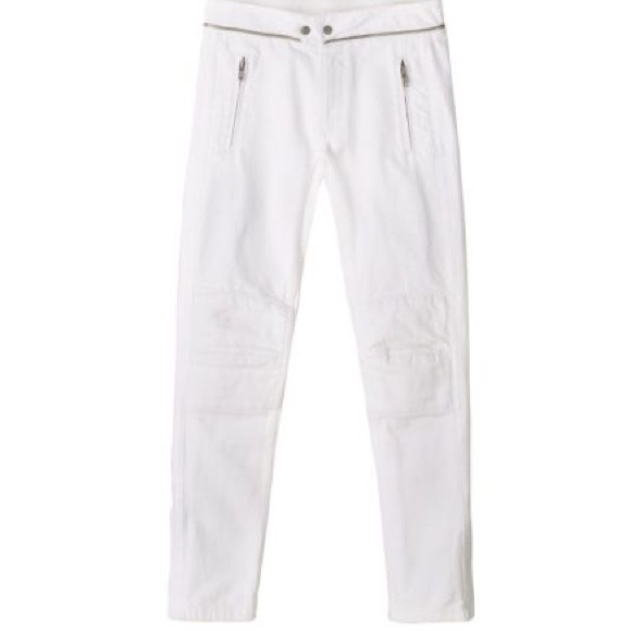 H&M ISABEL MARANT White Mens Moto Jeans - Picture 1 of 13